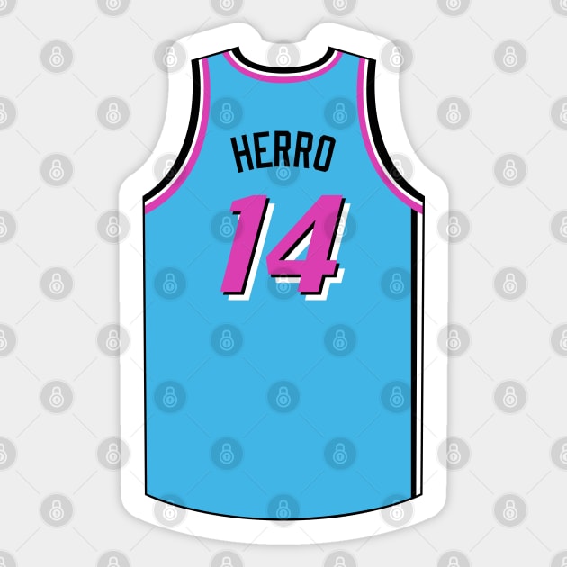 Tyler Herro Miami Jersey Qiangy Sticker by qiangdade